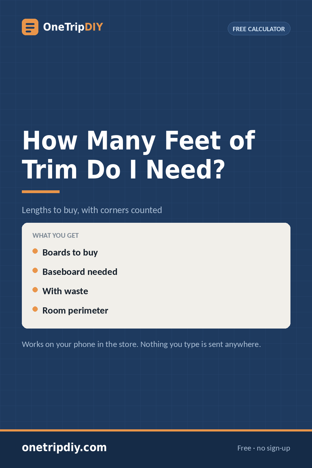 Baseboard Calculator — How Many Feet of Trim Do I Need?