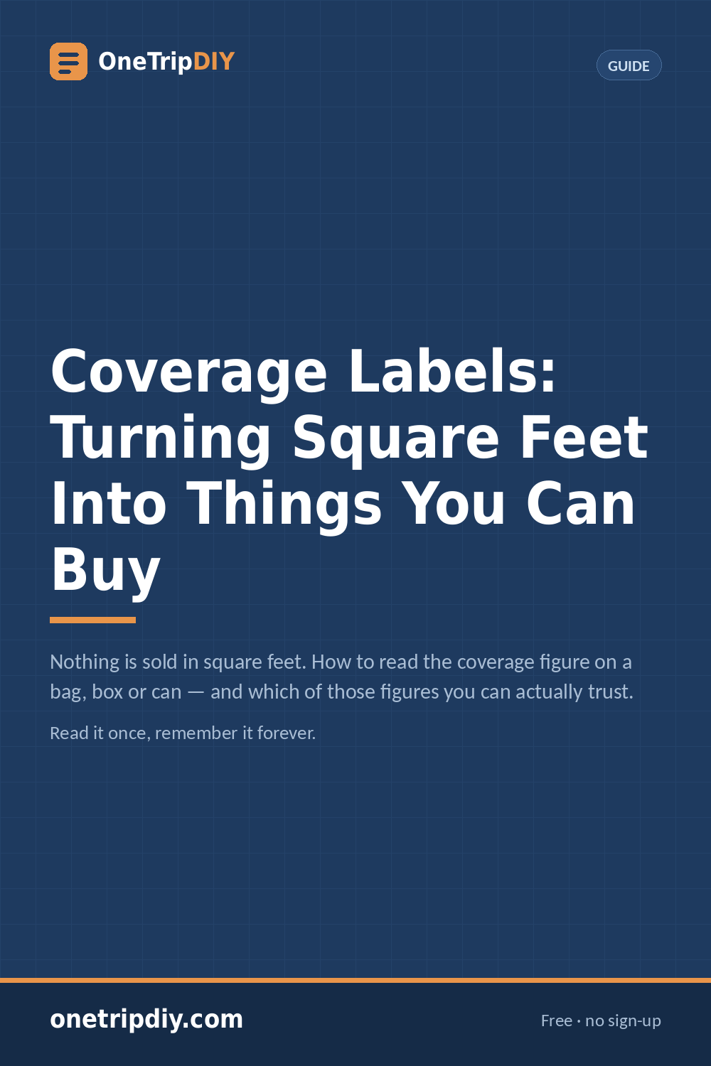 Coverage Labels: Turning Square Feet Into Things You Can Buy