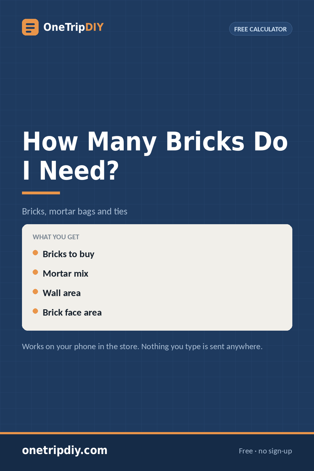 Brick Calculator — How Many Bricks Do I Need? — OneTripDIY