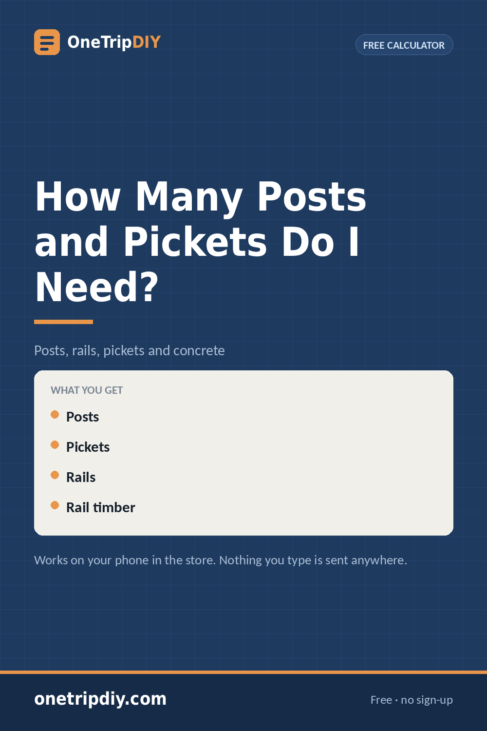 Fence Calculator — How Many Posts and Pickets Do I Need?