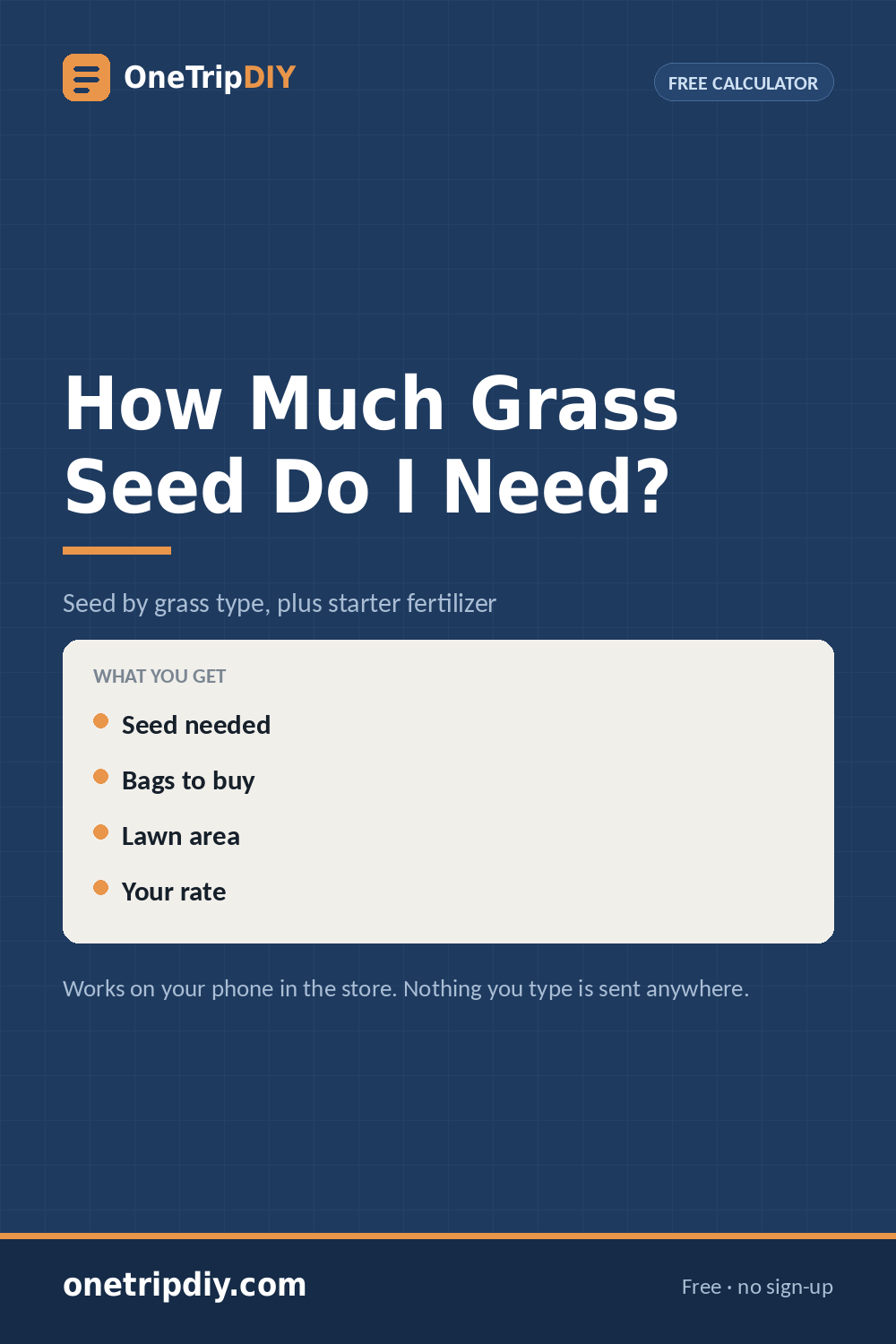 Grass Seed Calculator — How Much Grass Seed Do I Need?
