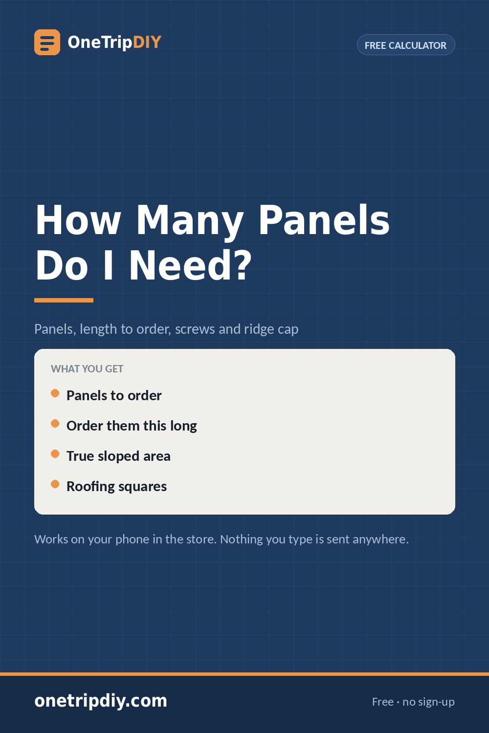 Metal Roofing Calculator — How Many Panels Do I Need?