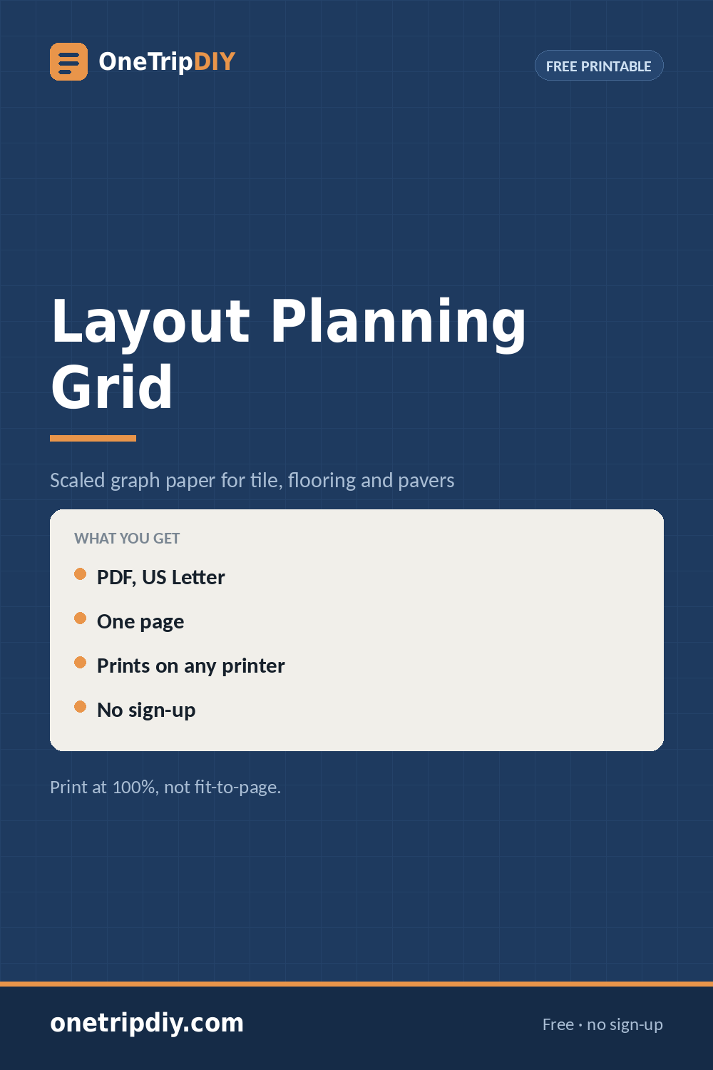 Tile Layout Planner — Printable Grid and Spreadsheet