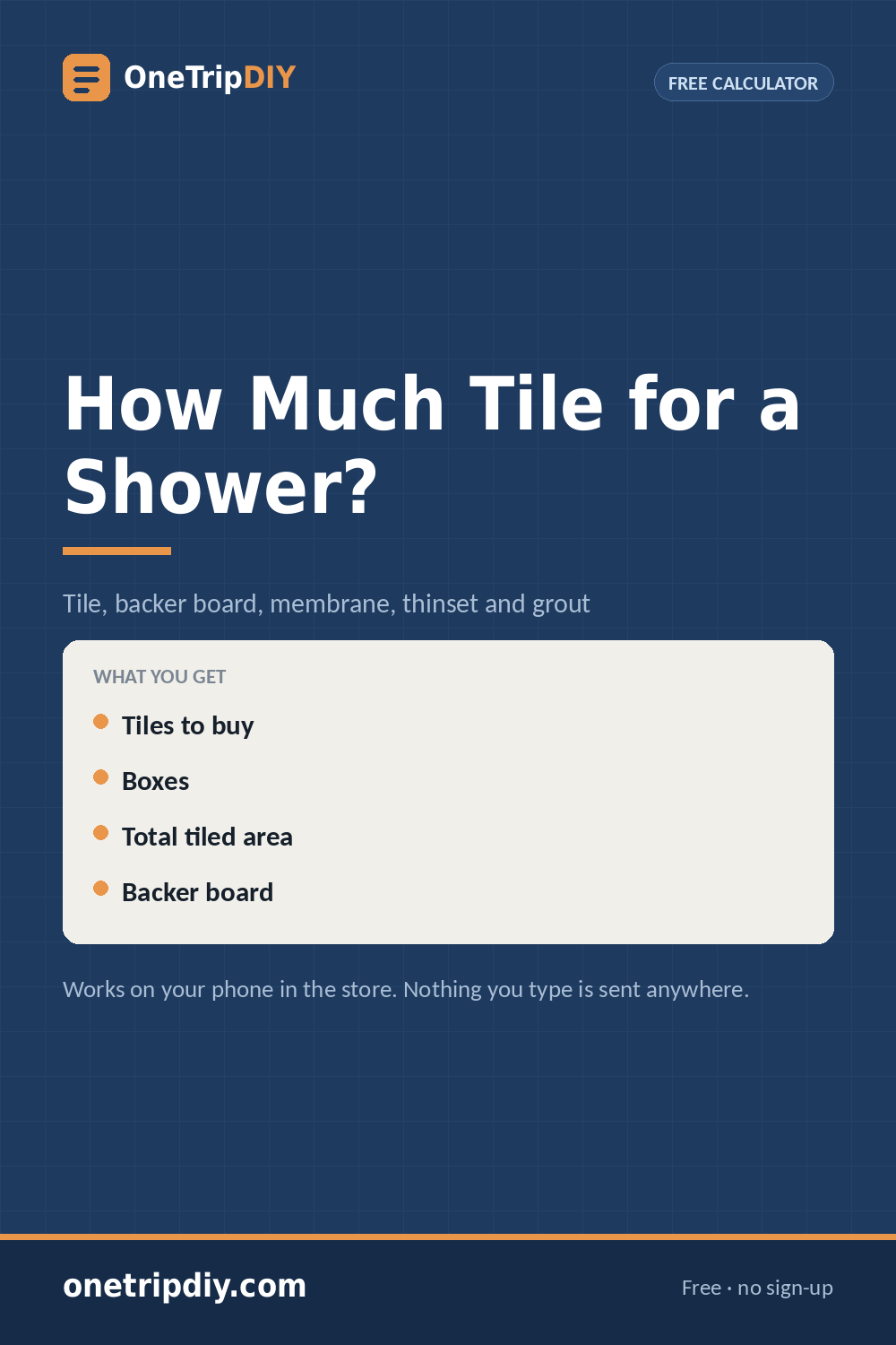 Shower Tile Calculator — How Much Tile for a Shower?