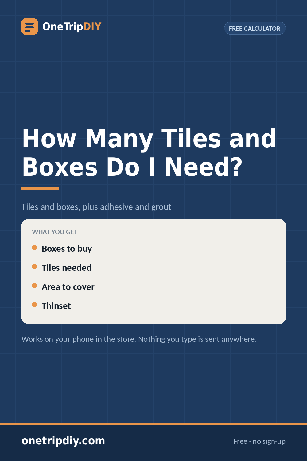 Tile Calculator — How Many Tiles and Boxes Do I Need?