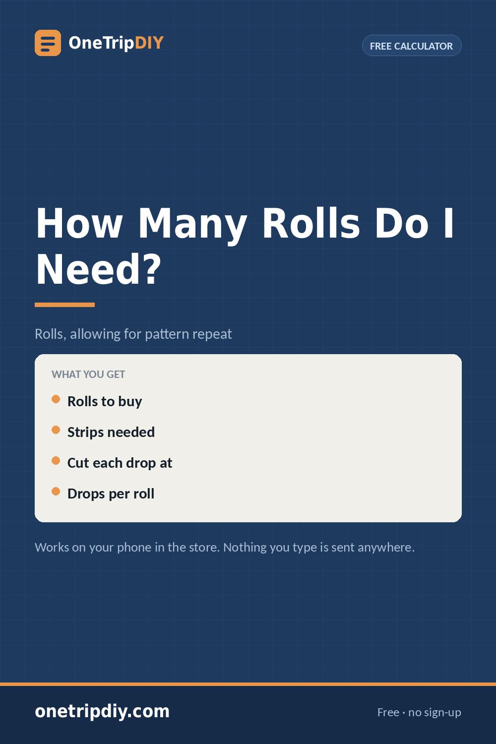 Wallpaper Calculator — How Many Rolls Do I Need? — OneTripDIY