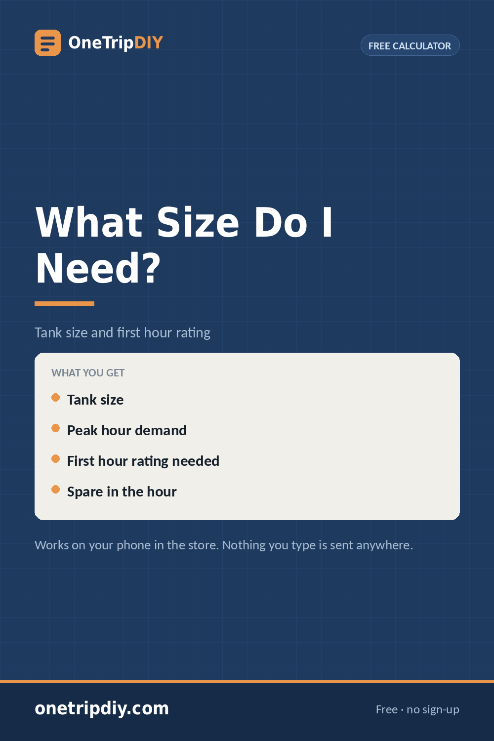 Water Heater Size Calculator — What Size Do I Need?