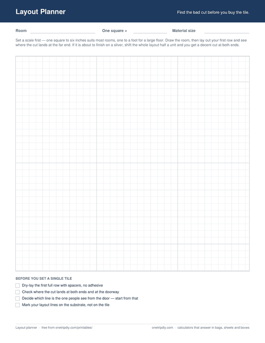 The Layout Planner — Plan the layout and find the bad cut